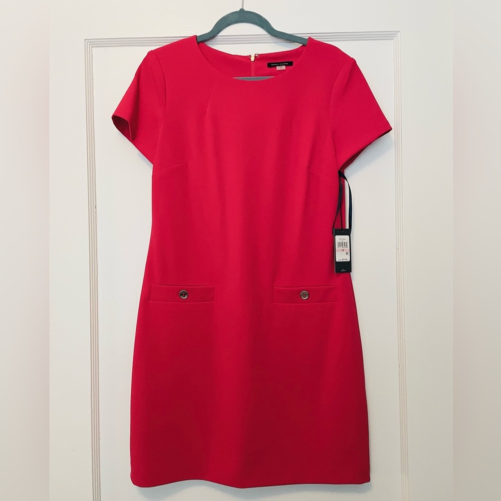 NWT Tommy Hilfiger watermelon pink sheath business dress - sz. 10
